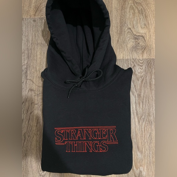 Other - Stranger Things Black embroidered hoodie